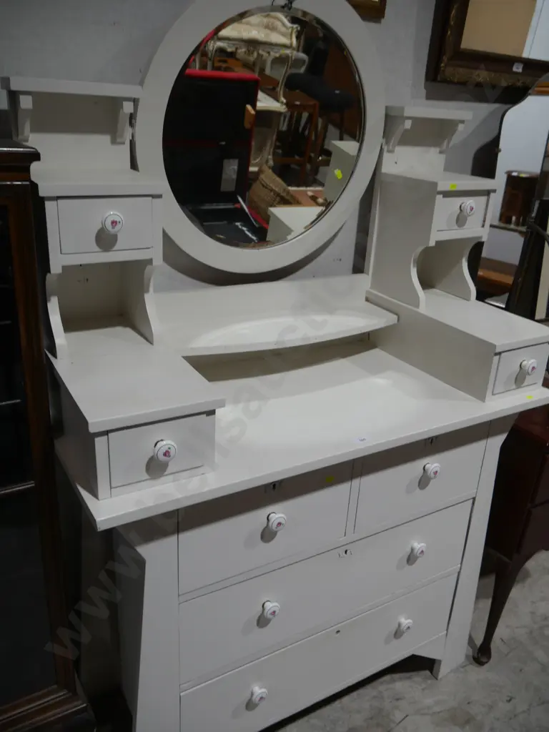 White mirror back dresser Image 1++