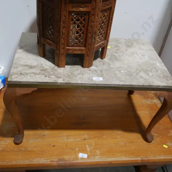 Marble top coffee table