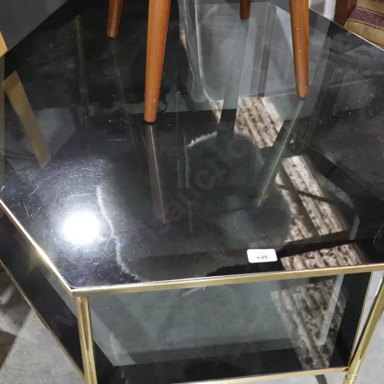Glass top coffee table