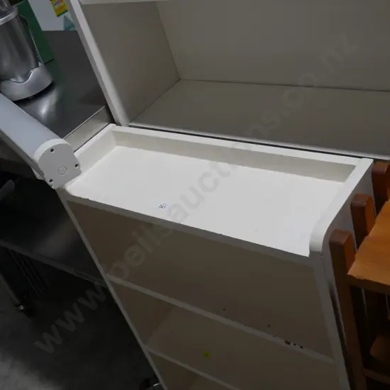 Two white bookcases