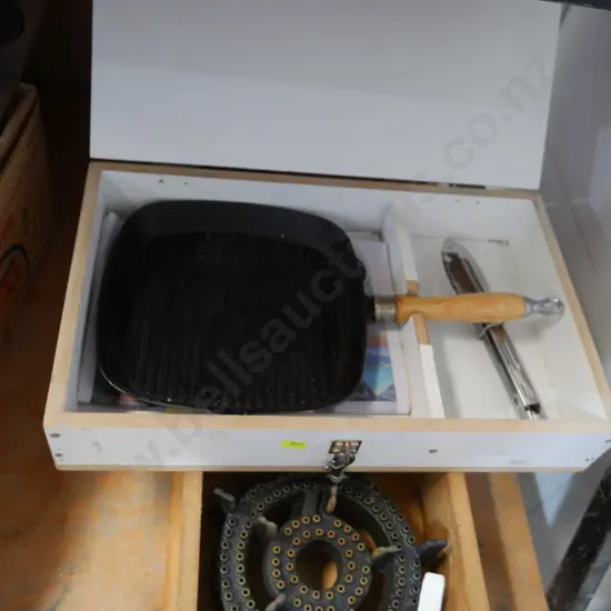 Cast pan, gas cooker