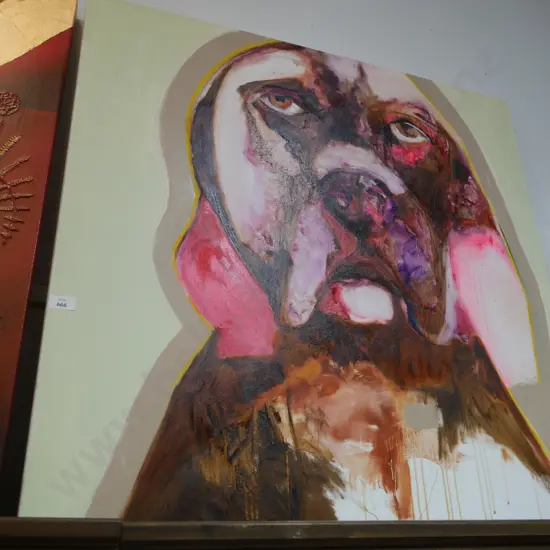 Canvas dog artwork