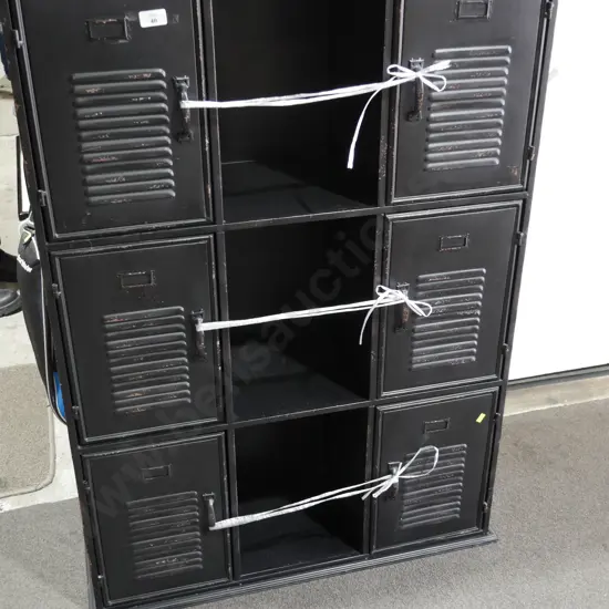 Black metal cabinet