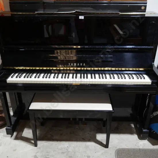 Yamaha piano and stool