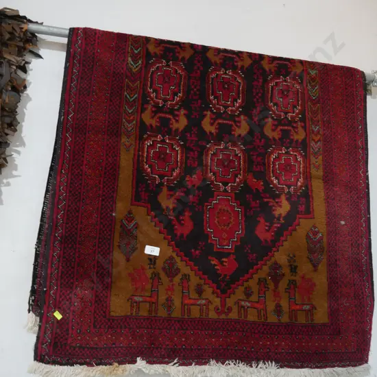 Hand knotted floor rug
