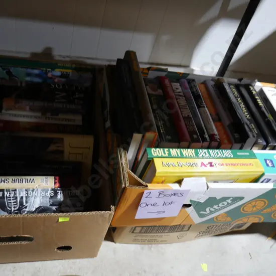 2 boxes of books