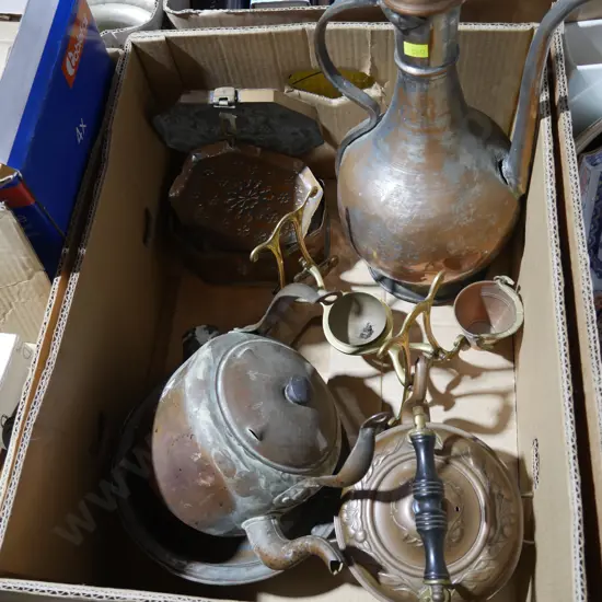 Copper kettles etc