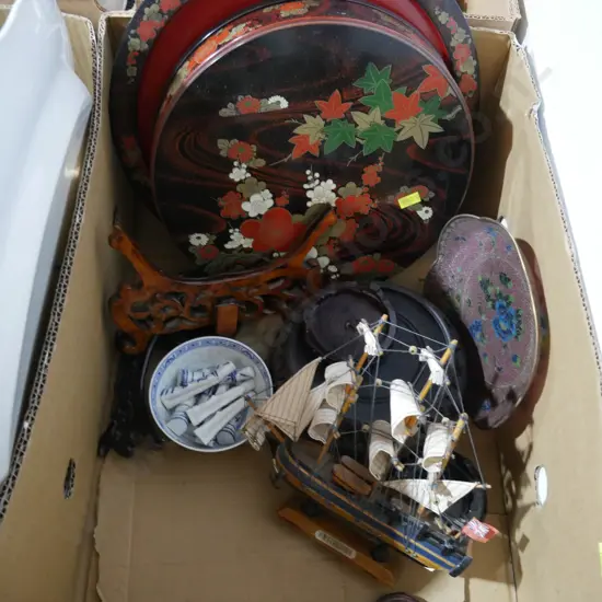 HMS Endeavour ornament etc