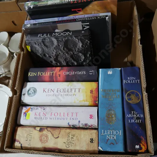 Two boxes of books