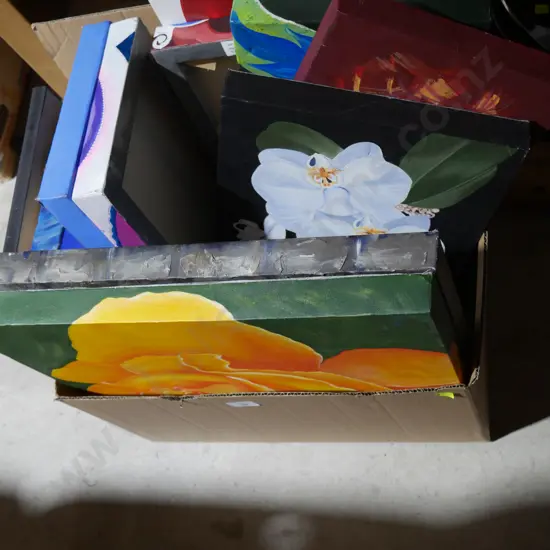 Assorted canvas paintings
