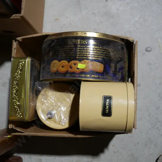 Assorted tins
