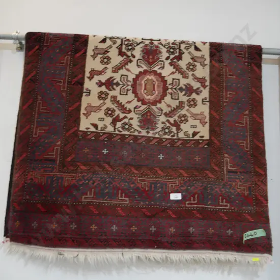 Hand knotted floor rug