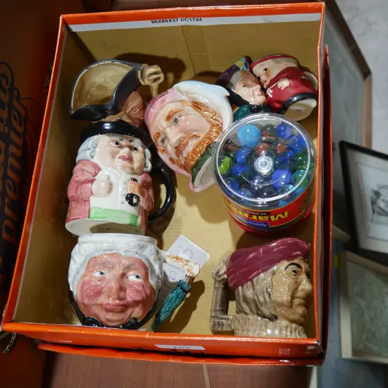 Character jugs, marbles