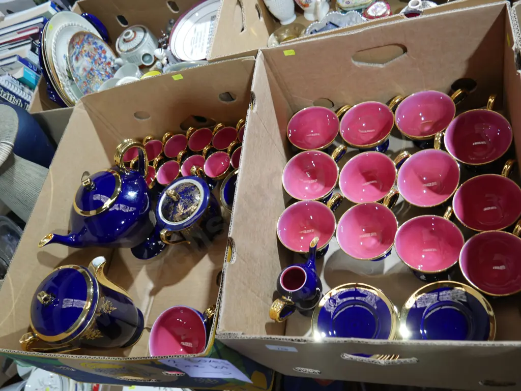 2 boxes of Limoges coffee and tea sets Image 1++