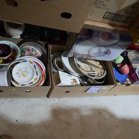 4 boxes of china etc
