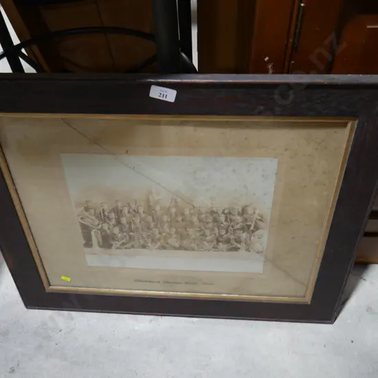 Framed Christchurch Garrison Band 1907 photograph