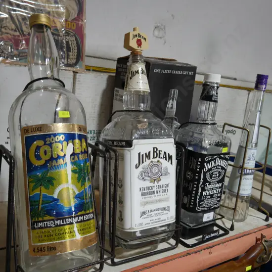 Large bottles and swing cradles