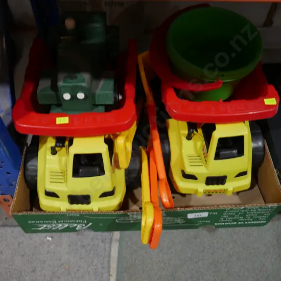 Toy trucks etc