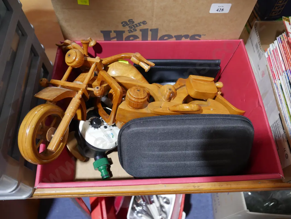 Wooden motorcycle model etc Image 1++