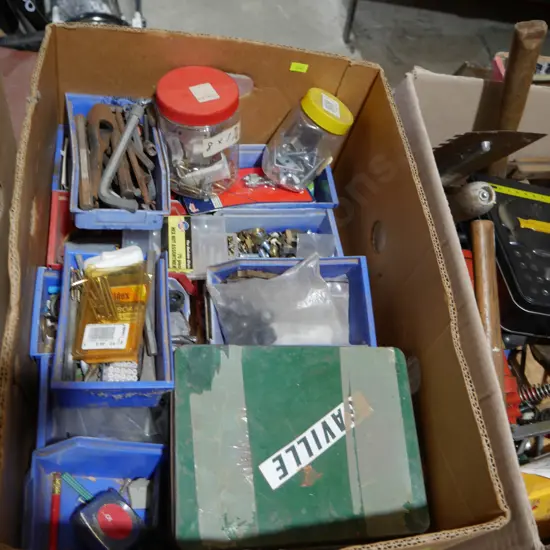 Screws, drill bits, allen keys etc