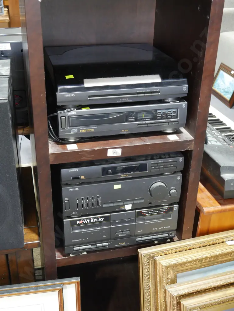 Philips stereo system and cabinet Image 1++