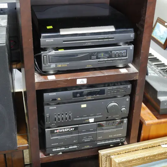 Philips stereo system and cabinet