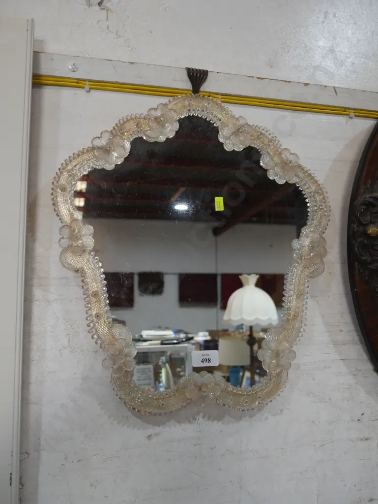 Decorative glass framed mirror Image 1++