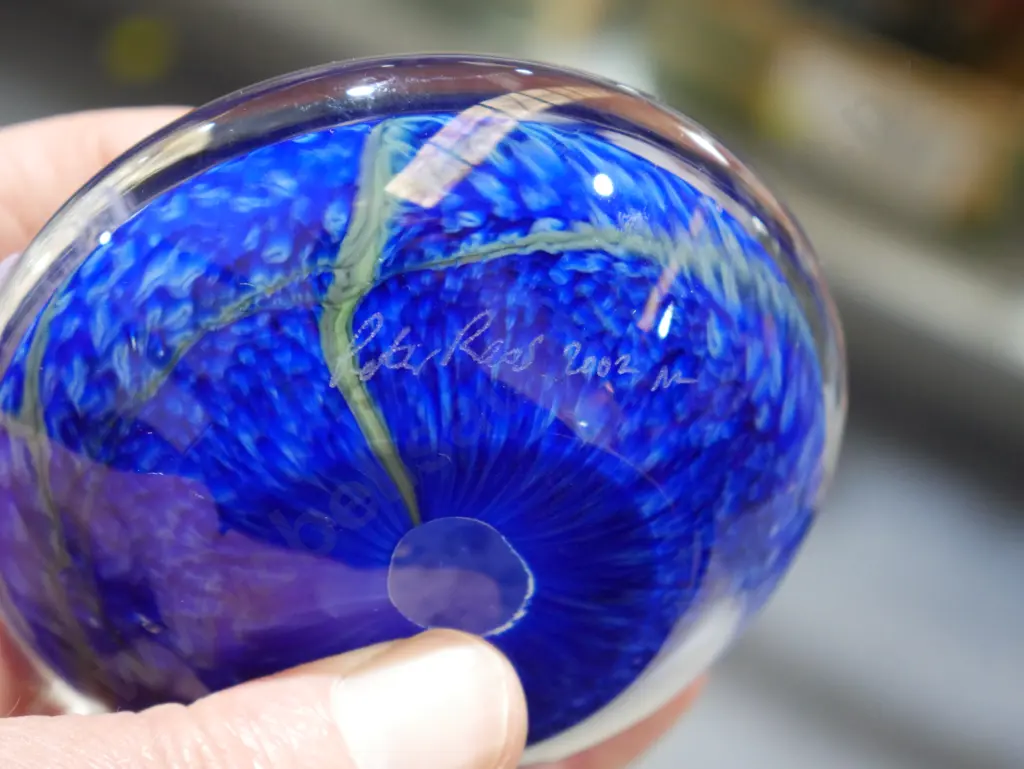 Glass paperweight signed Image 1++