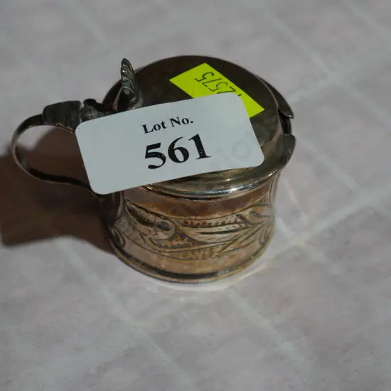 Stirling silver mustard pot