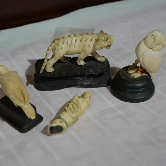 Carved animals