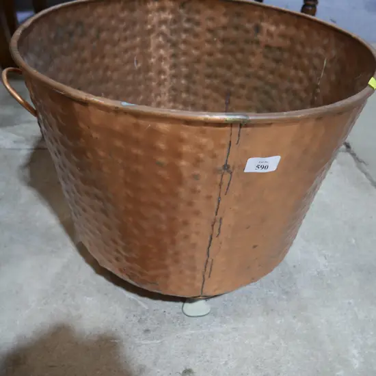 Copper log bin