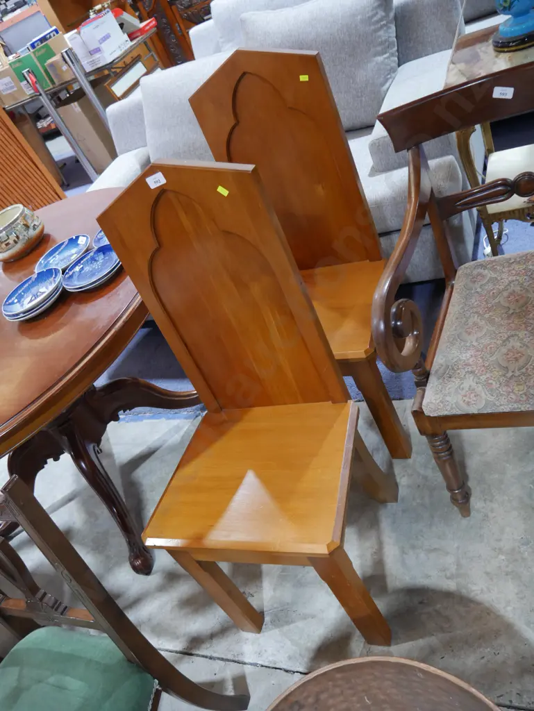 2 carved wood chairs Image 1++