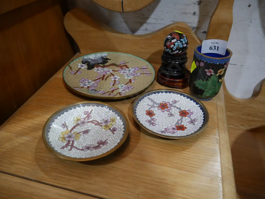 Cloisonne plates etc Image 1++