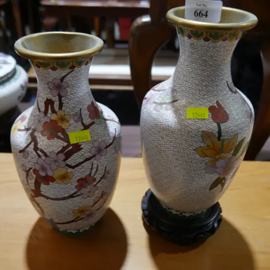Cloisonne vases