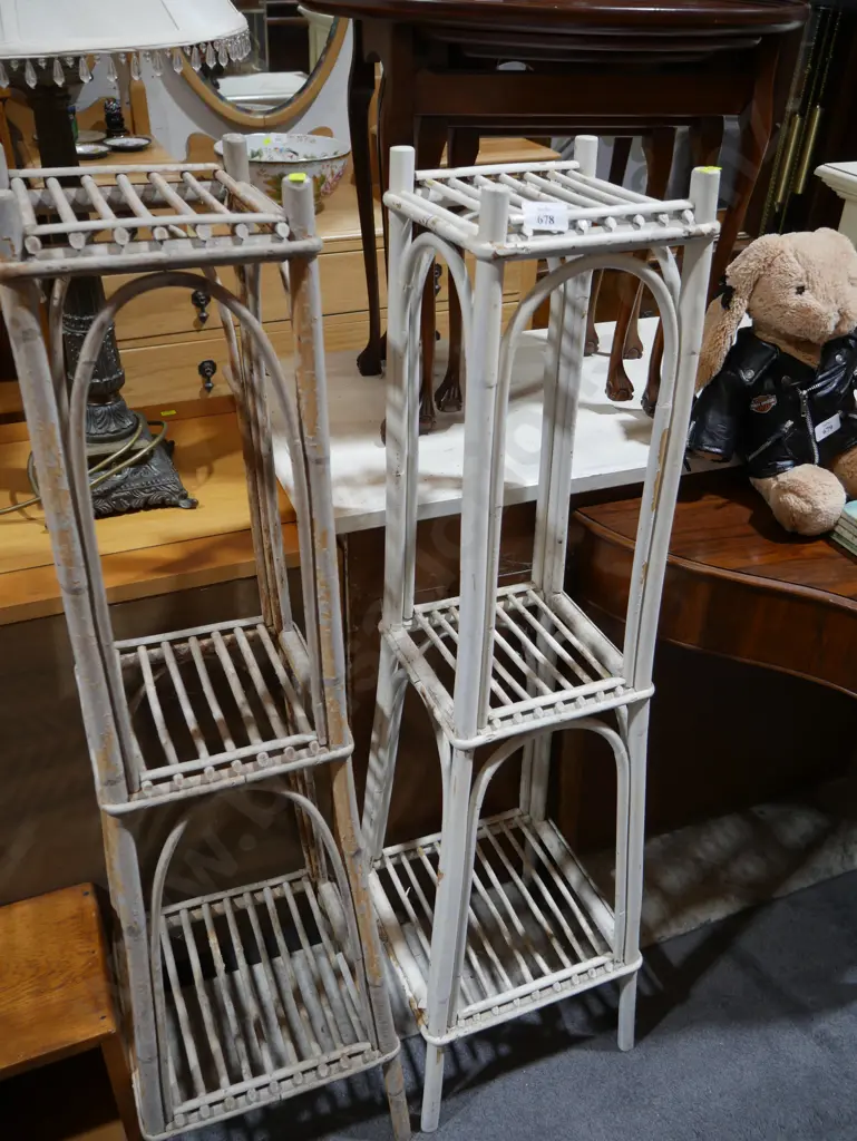 Three tier cane plant stands Image 1++