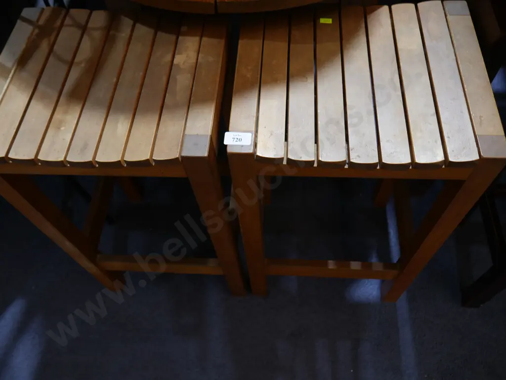 Pair of wooden bar stools Image 1++
