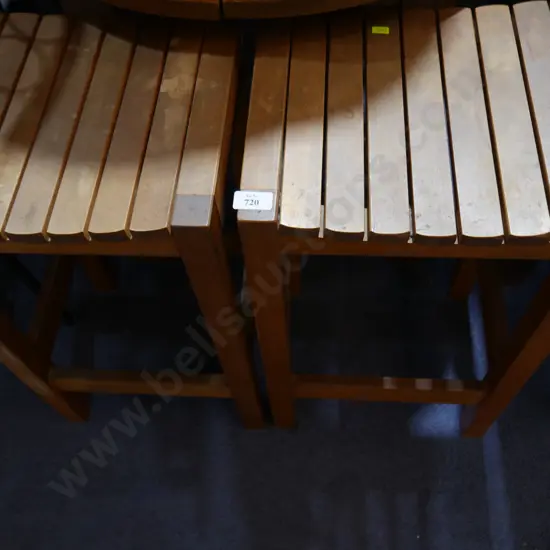 Pair of wooden bar stools