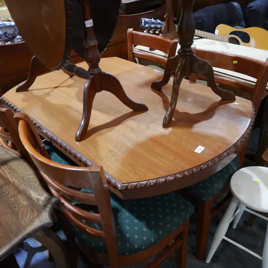 Drop leaf dining table and four chairs