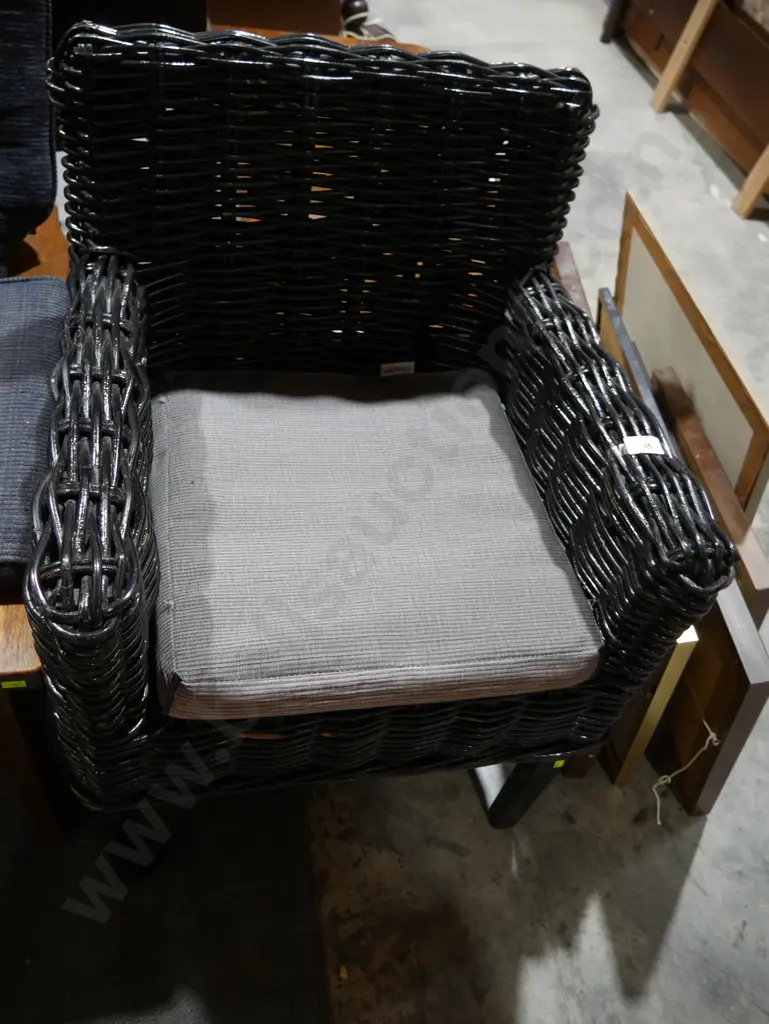 Black cane chair Image 1++