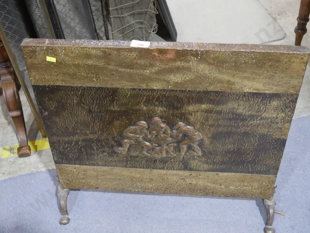 Brass fire screen Image 1++