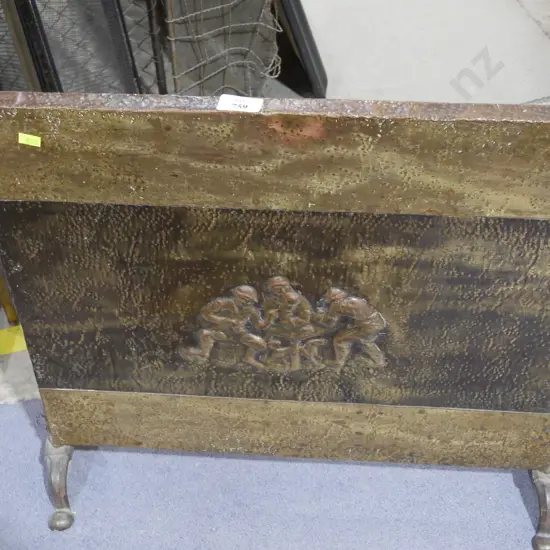 Brass fire screen
