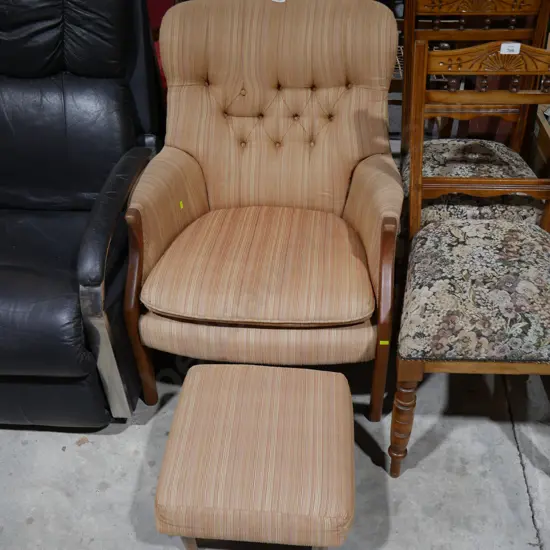 Armchair and footstool