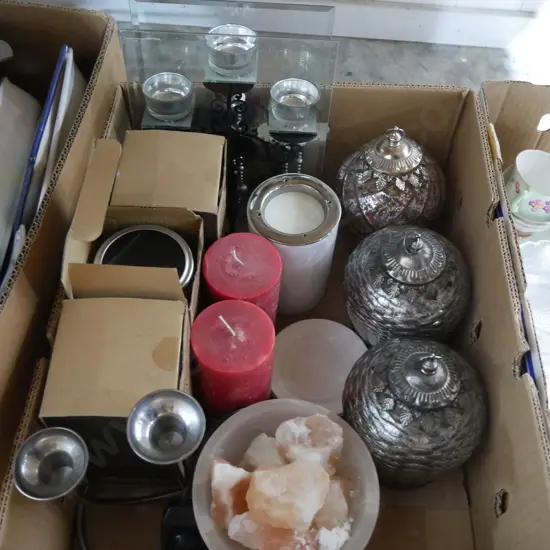 Candles, candlestick holders etc