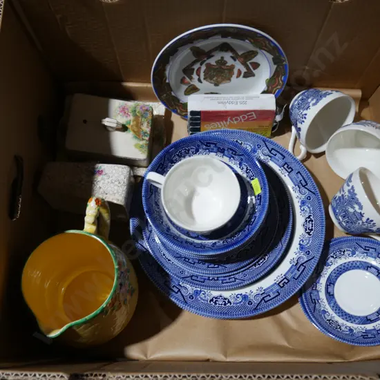 Blue and white china etc