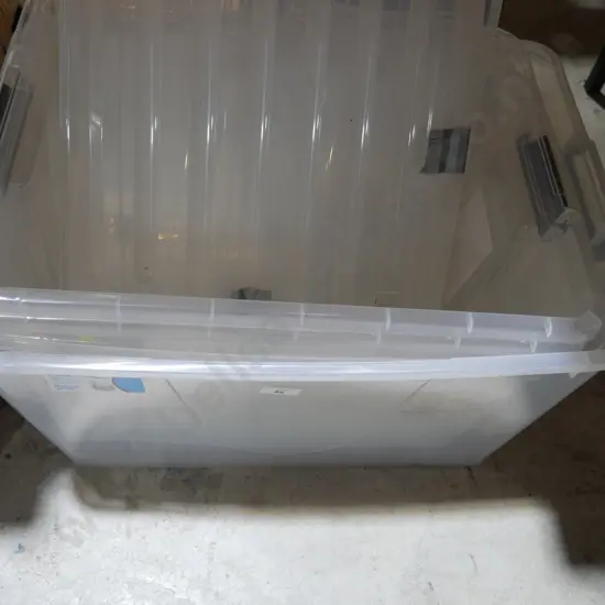 Plastic storage bins