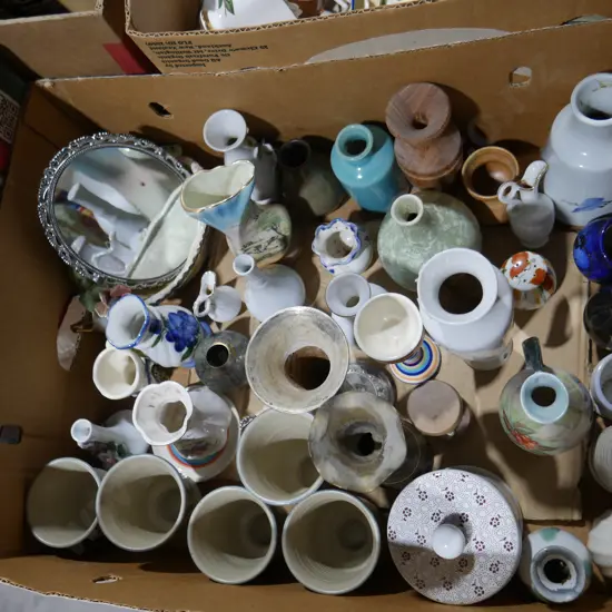 Assorted small vases