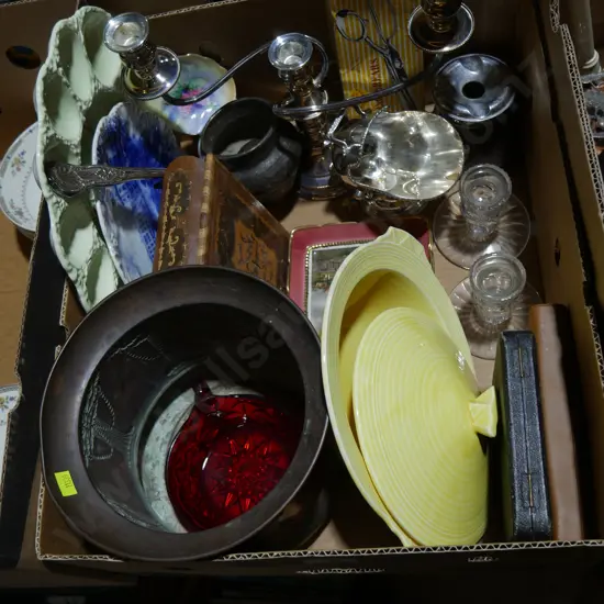 Candlesticks, china etc