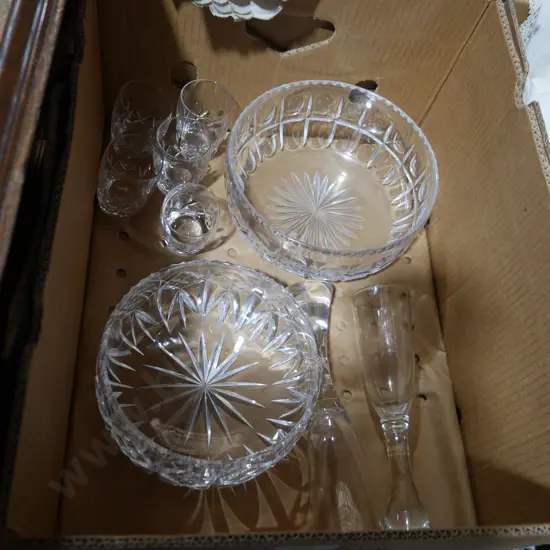 Crystal glasses etc
