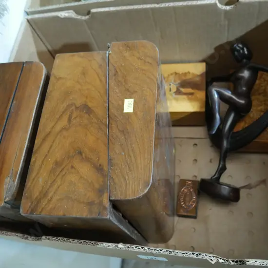Wooden boxes etc