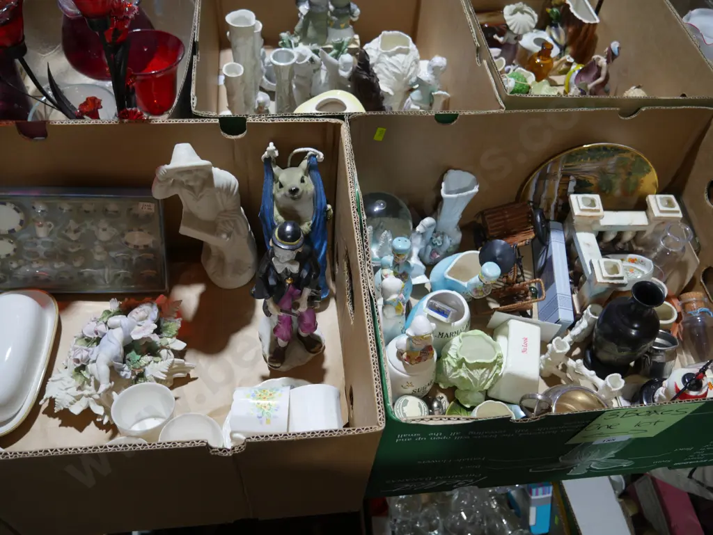 Three boxes of ornaments etc Image 1++